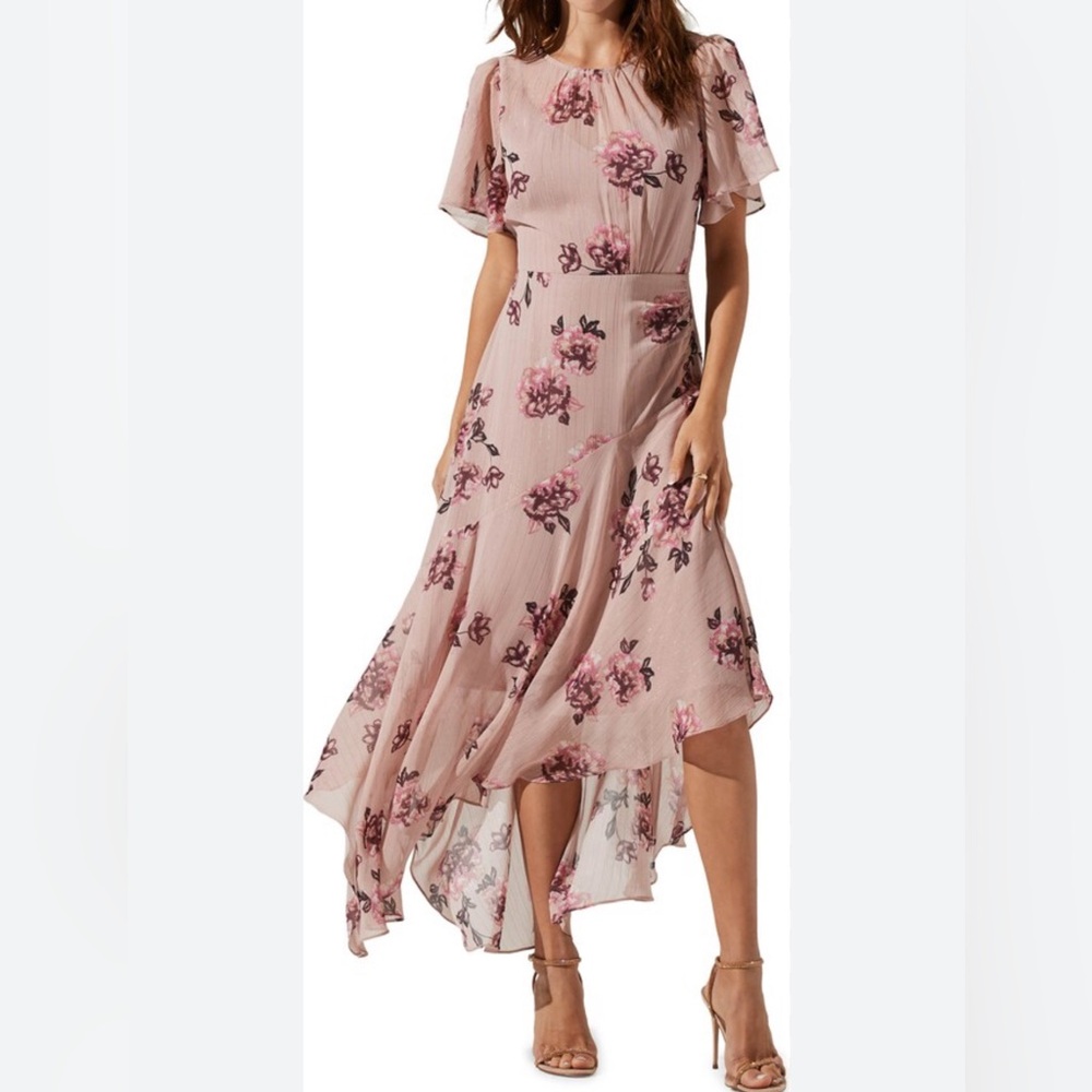 ASTR the label floral pink dress new with tags size small